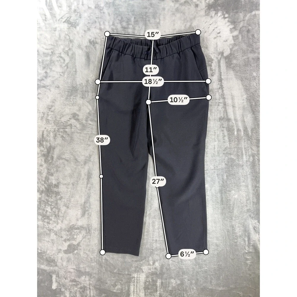 Lululemon On the Fly 7/8 Pant Women's Size 8 Black High Rise Trousers
